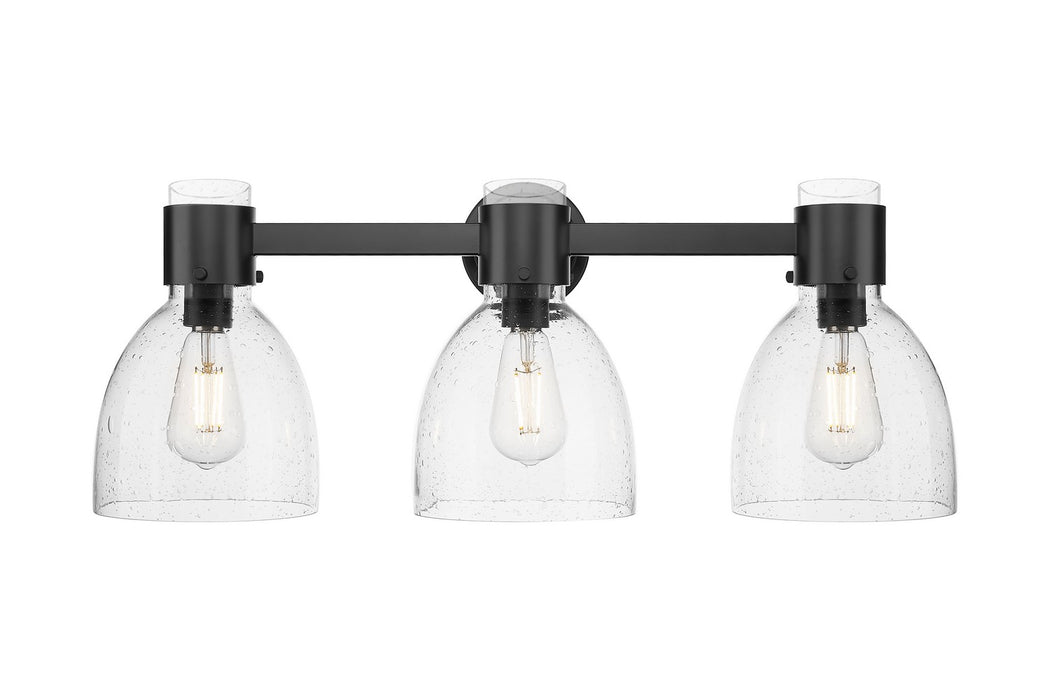 Innovations 464-3W-BK-G464D-7SDY Three Light Bath Vanity, Matte Black