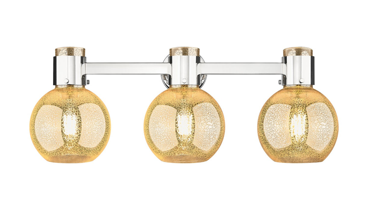 Innovations 464-3W-PN-G464B-7ME Three Light Bath Vanity, Polished Nickel