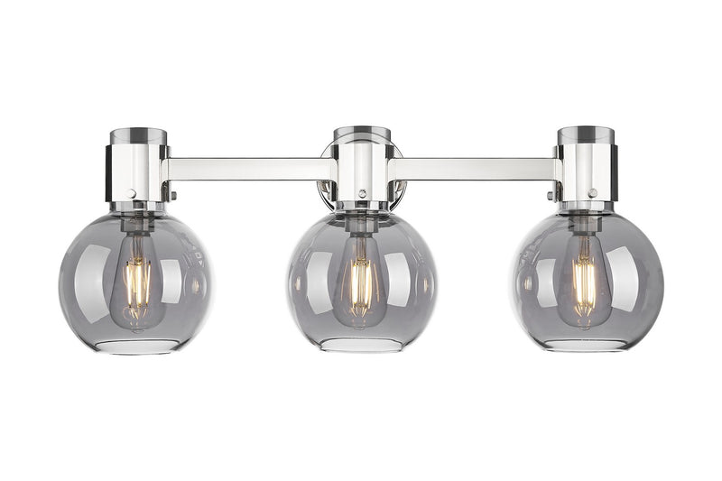 Innovations 464-3W-PN-G464B-7SM Three Light Bath Vanity, Polished Nickel