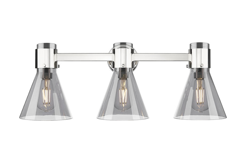 Innovations 464-3W-PN-G464C-7SM Three Light Bath Vanity, Polished Nickel