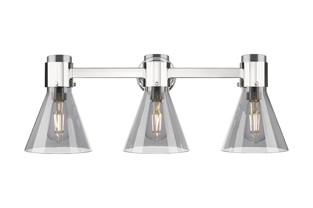 Innovations 464-3W-PN-G464C-7SM Three Light Bath Vanity, Polished Nickel