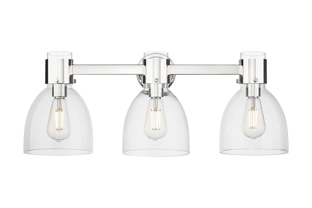 Innovations 464-3W-PN-G464D-7CL Three Light Bath Vanity, Polished Nickel