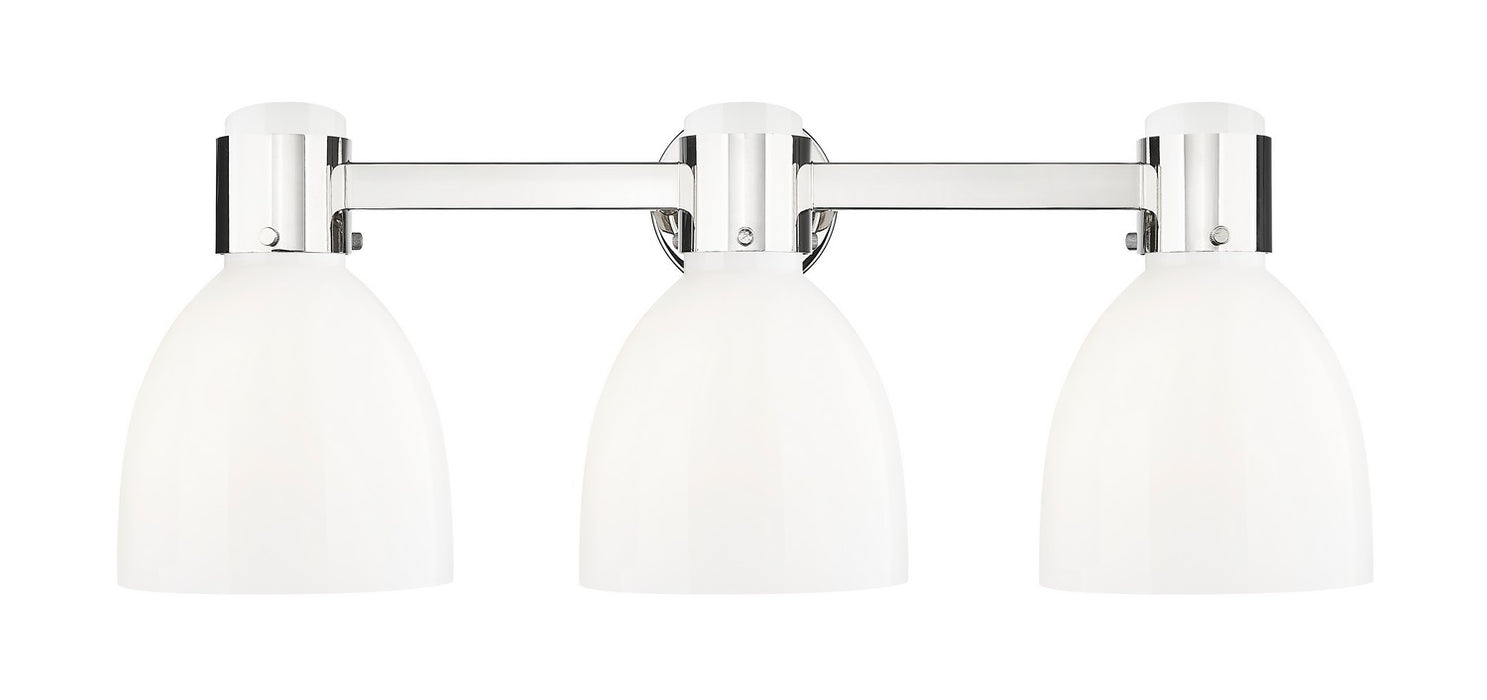 Innovations 464-3W-PN-G464D-7GW Three Light Bath Vanity, Polished Nickel