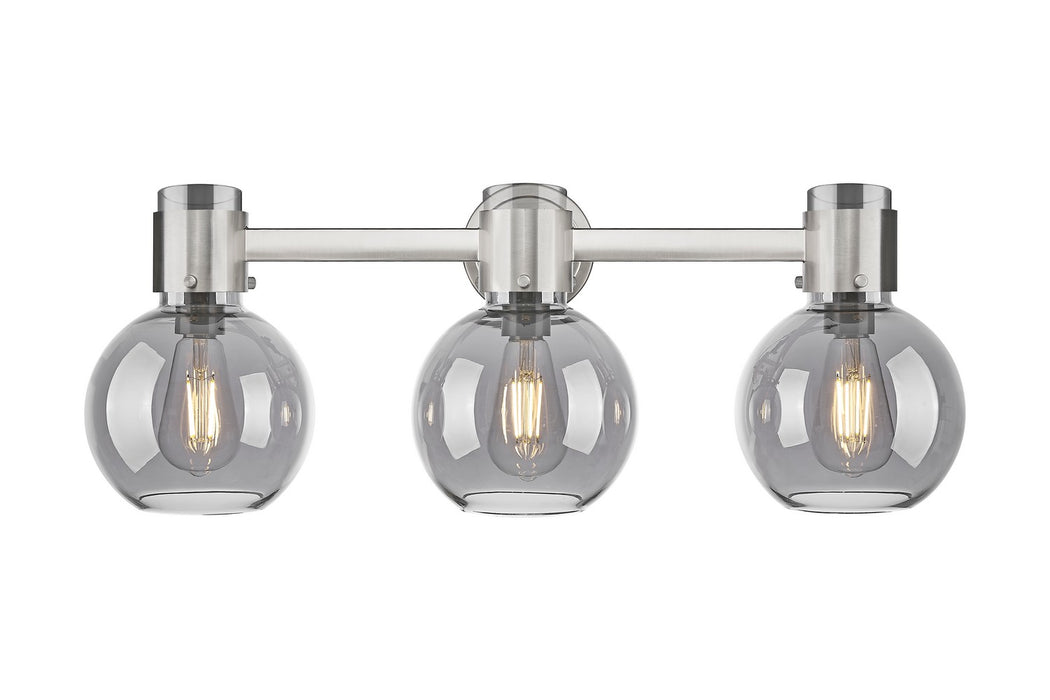 Innovations 464-3W-SN-G464B-7SM Three Light Bath Vanity, Brushed Satin Nickel