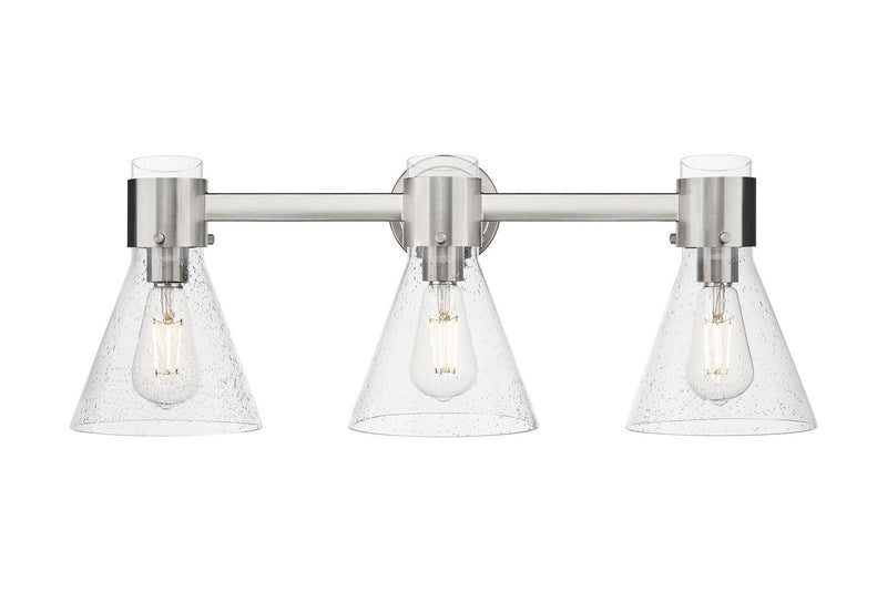Innovations 464-3W-SN-G464C-7SDY Three Light Bath Vanity, Satin Nickel