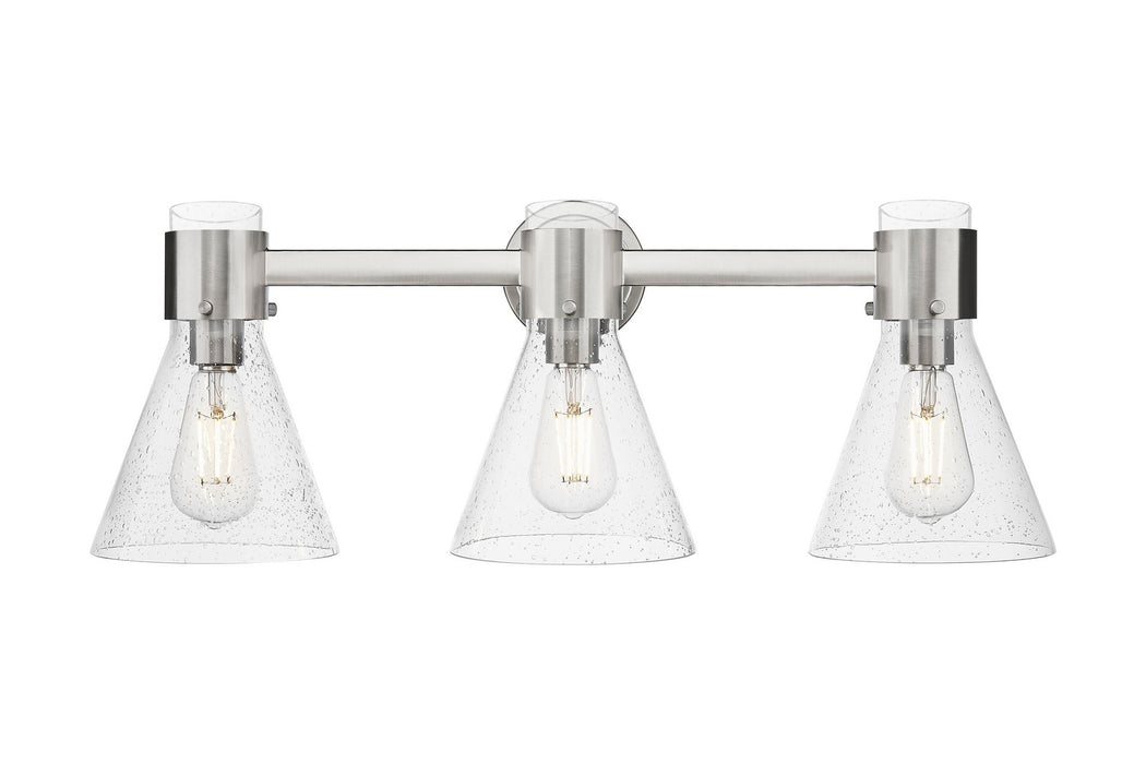 Innovations 464-3W-SN-G464C-7SDY Three Light Bath Vanity, Satin Nickel