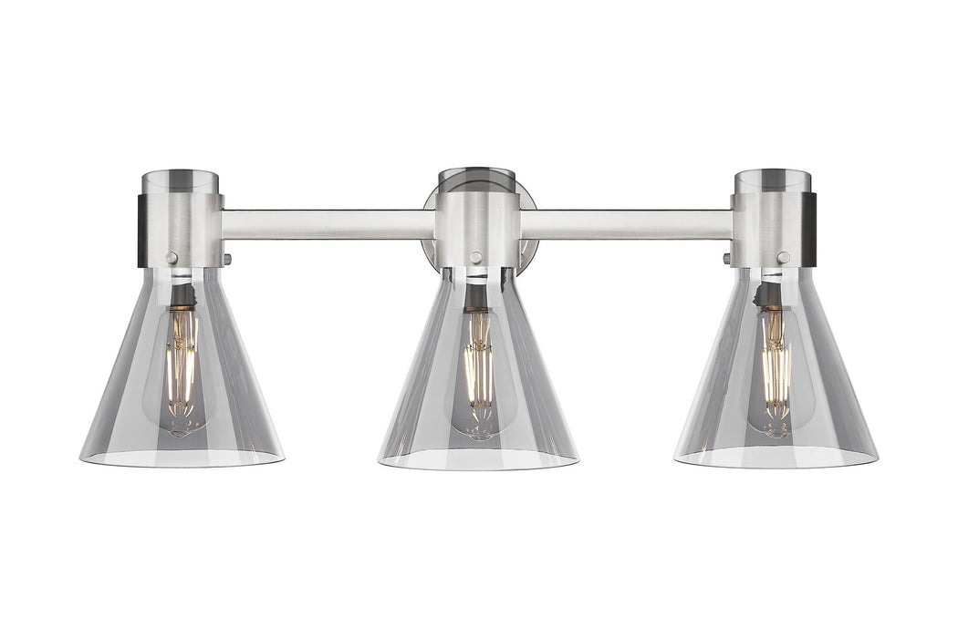 Innovations 464-3W-SN-G464C-7SM Three Light Bath Vanity, Satin Nickel