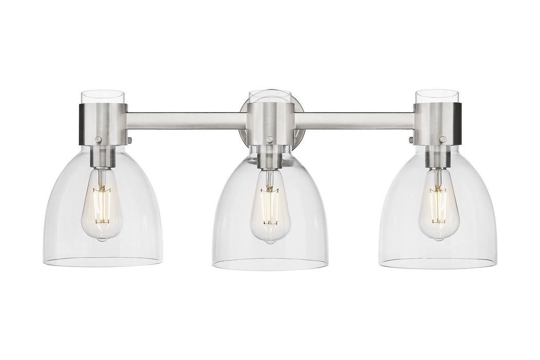 Innovations 464-3W-SN-G464D-7CL Three Light Bath Vanity, Satin Nickel