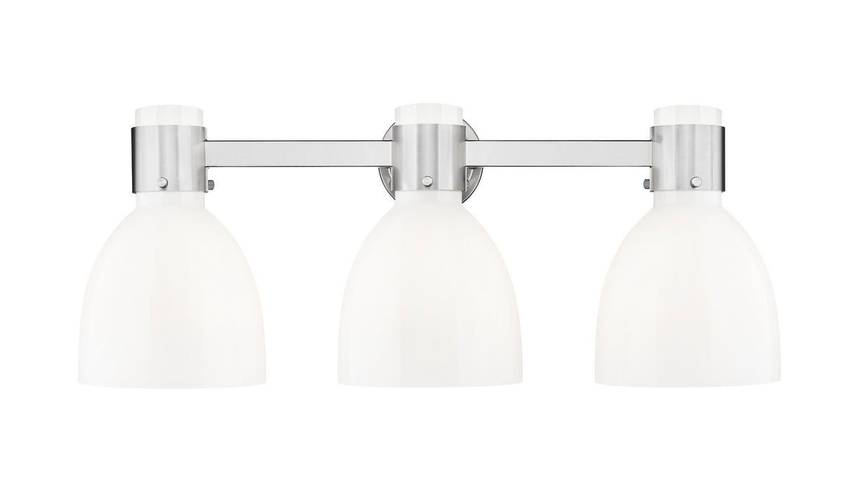 Innovations 464-3W-SN-G464D-7GW Three Light Bath Vanity, Satin Nickel