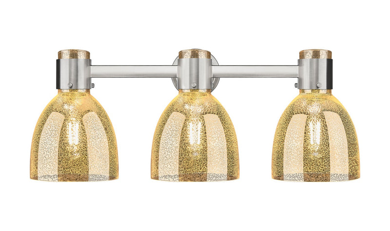 Innovations 464-3W-SN-G464D-7ME Three Light Bath Vanity, Satin Nickel
