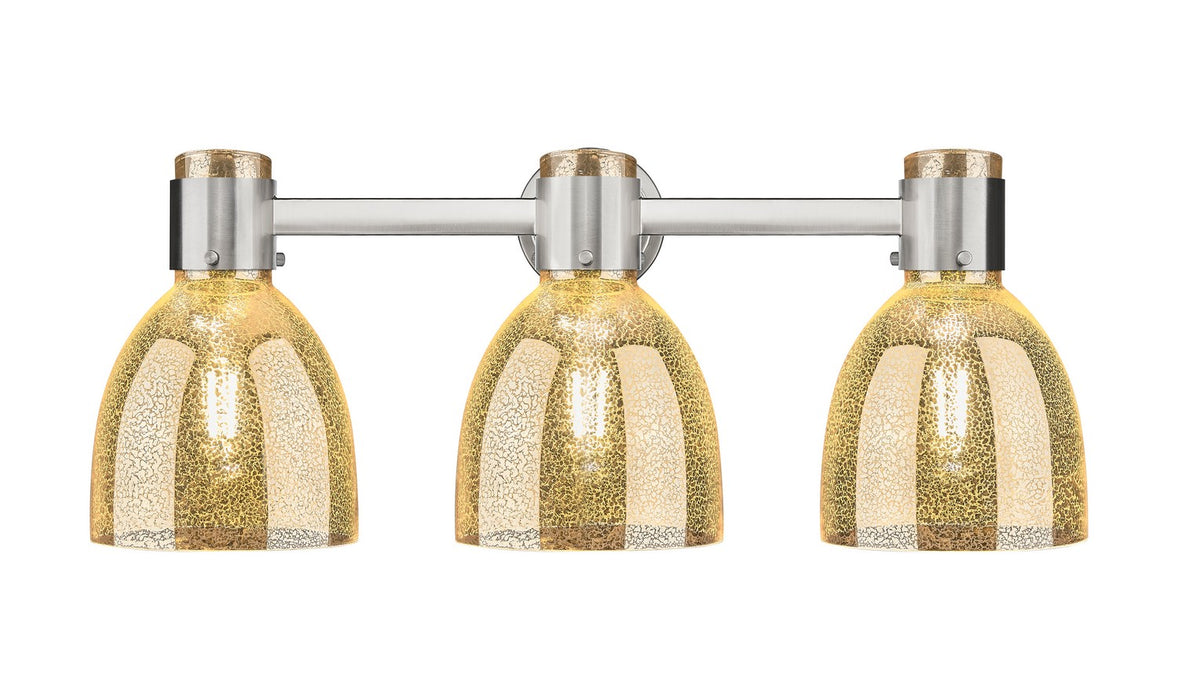 Innovations 464-3W-SN-G464D-7ME Three Light Bath Vanity, Satin Nickel