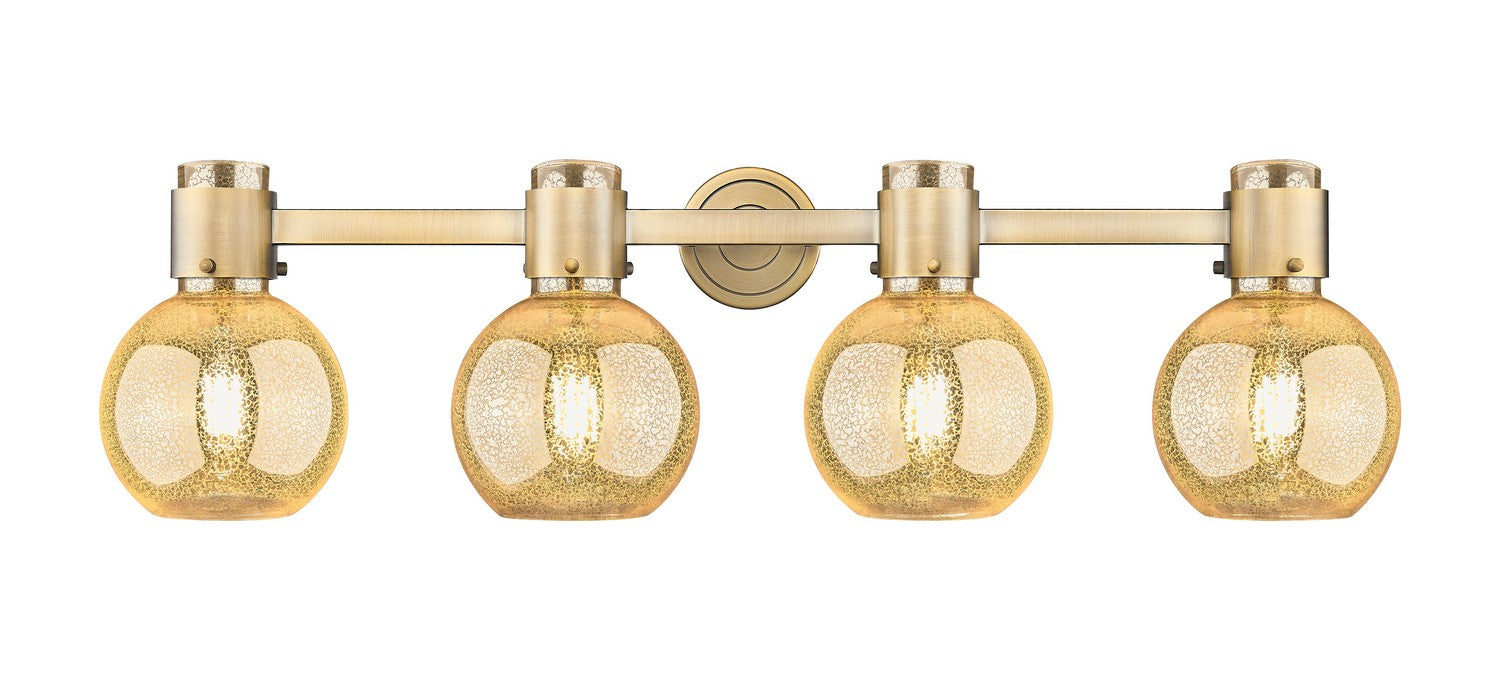 Innovations 464-4W-BB-G464B-7ME Four Light Bath Vanity, Brushed Brass