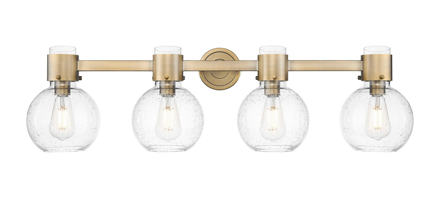 Innovations 464-4W-BB-G464B-7SDY Four Light Bath Vanity, Brushed Brass