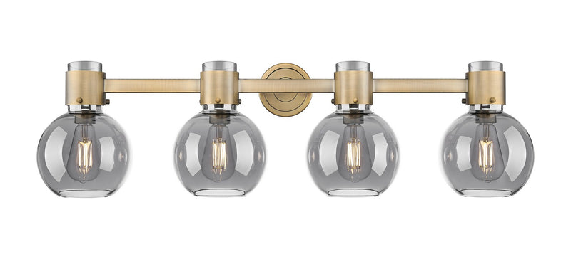 Innovations 464-4W-BB-G464B-7SM Four Light Bath Vanity, Brushed Brass