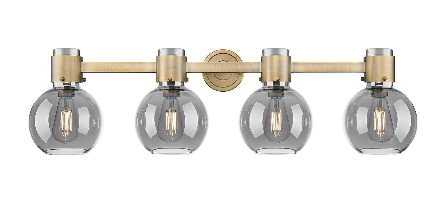 Innovations 464-4W-BB-G464B-7SM Four Light Bath Vanity, Brushed Brass