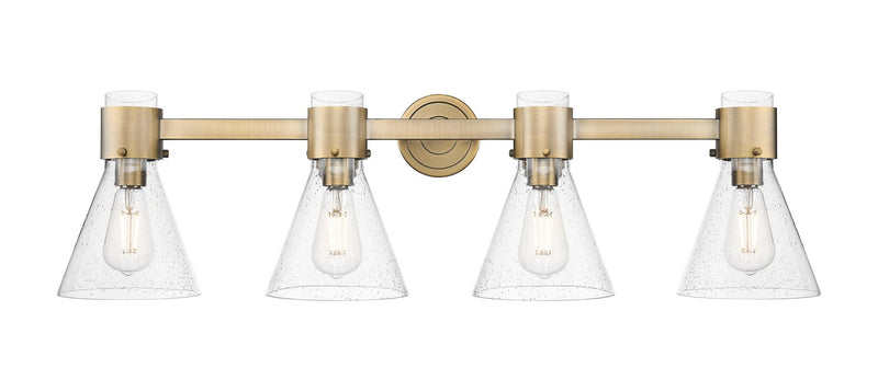 Innovations 464-4W-BB-G464C-7SDY Four Light Bath Vanity, Brushed Brass