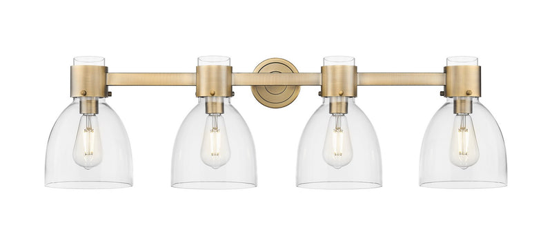 Innovations 464-4W-BB-G464D-7CL Four Light Bath Vanity, Brushed Brass