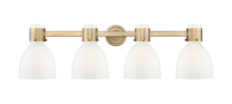 Innovations 464-4W-BB-G464D-7GW Four Light Bath Vanity, Brushed Brass