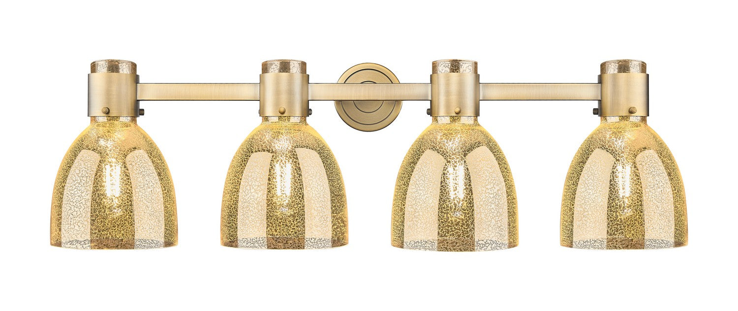 Innovations 464-4W-BB-G464D-7ME Four Light Bath Vanity, Brushed Brass