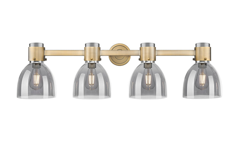 Innovations 464-4W-BB-G464D-7SM Four Light Bath Vanity, Brushed Brass