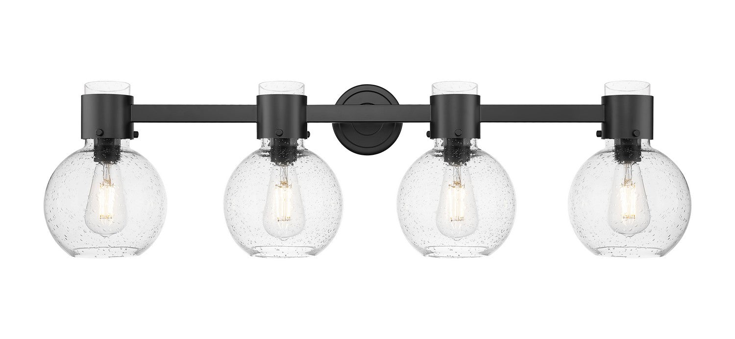 Innovations 464-4W-BK-G464B-7SDY Four Light Bath Vanity, Matte Black