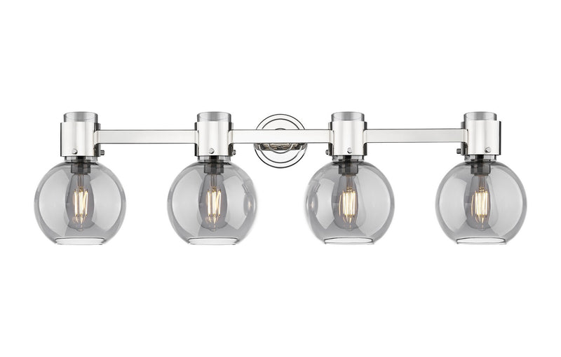 Innovations 464-4W-PN-G464B-7SM Four Light Bath Vanity, Polished Nickel