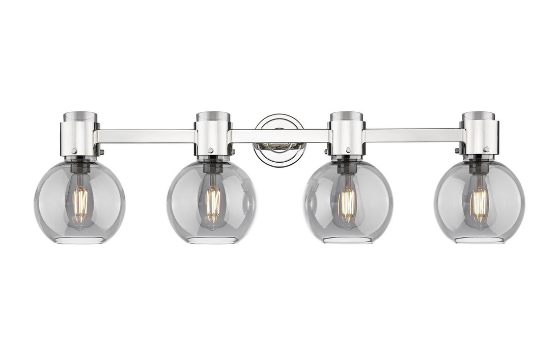 Innovations 464-4W-PN-G464B-7SM Four Light Bath Vanity, Polished Nickel