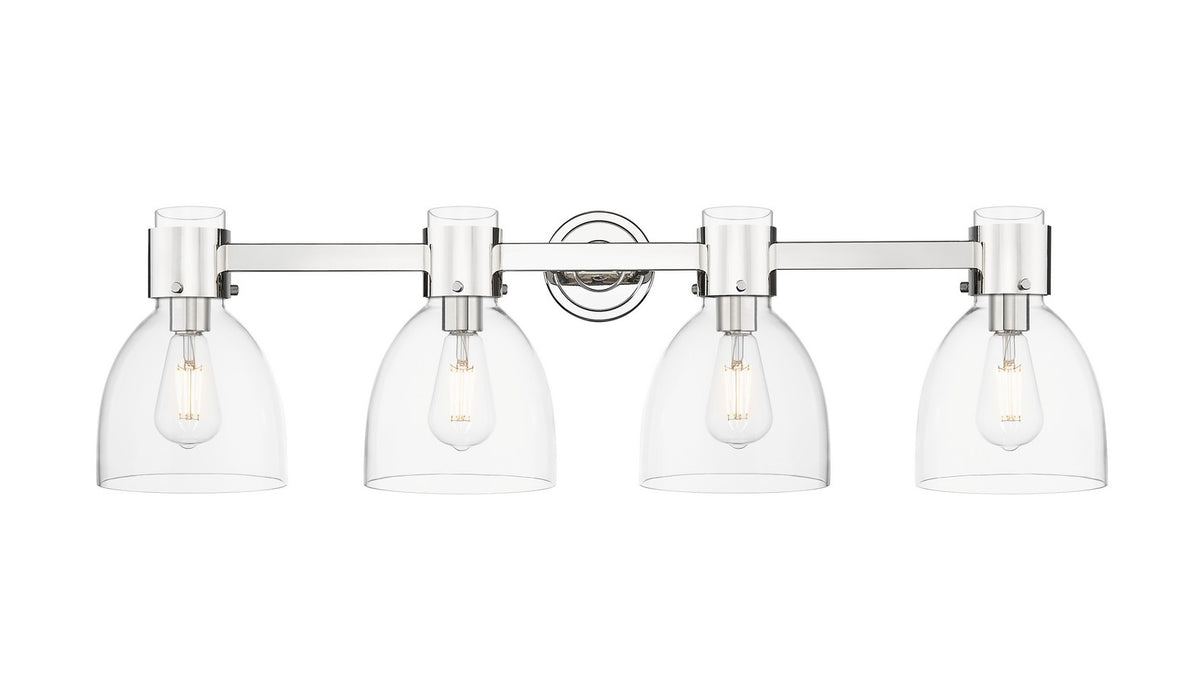 Innovations 464-4W-PN-G464D-7CL Four Light Bath Vanity, Polished Nickel
