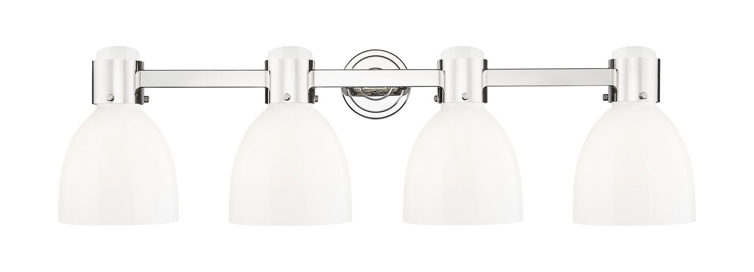 Innovations 464-4W-PN-G464D-7GW Four Light Bath Vanity, Polished Nickel