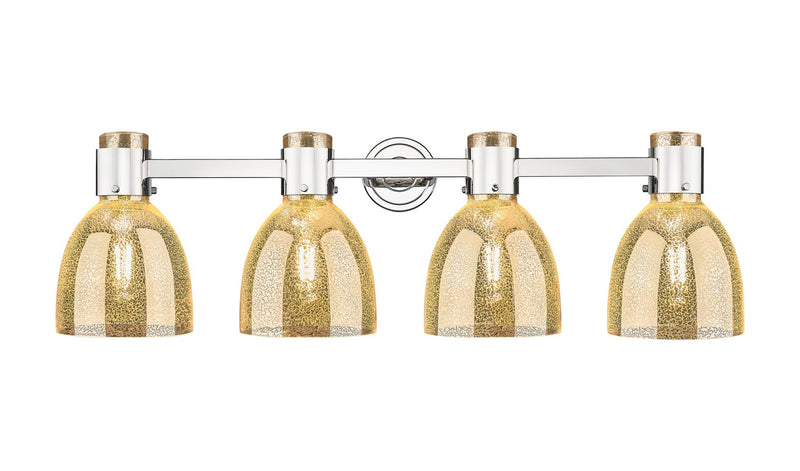 Innovations 464-4W-PN-G464D-7ME Four Light Bath Vanity, Polished Nickel