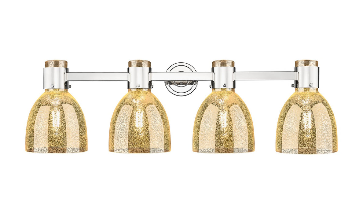 Innovations 464-4W-PN-G464D-7ME Four Light Bath Vanity, Polished Nickel