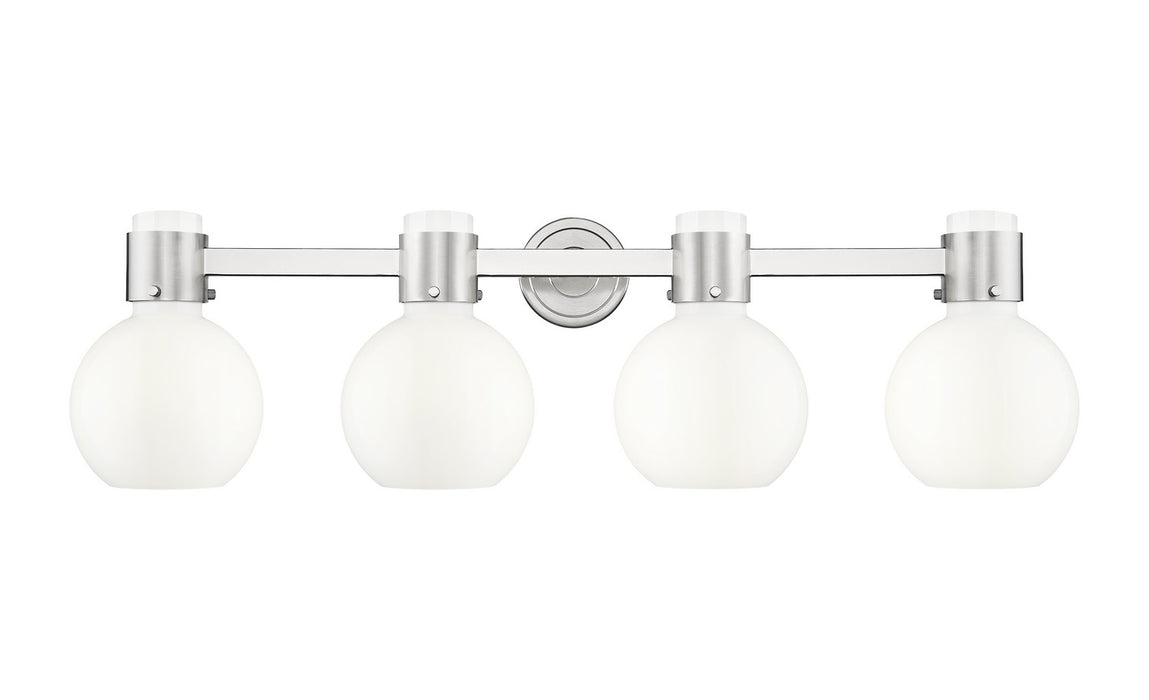 Innovations 464-4W-SN-G464B-7GW Four Light Bath Vanity, Brushed Satin Nickel