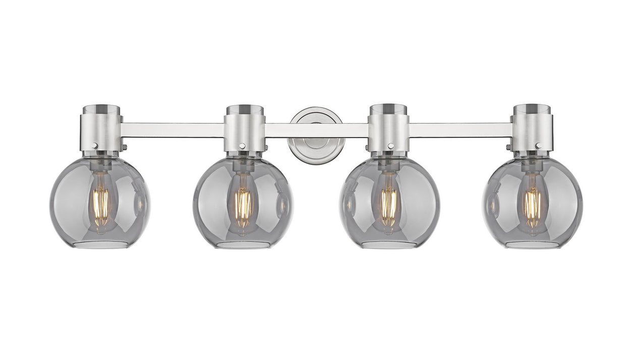 Innovations 464-4W-SN-G464B-7SM Four Light Bath Vanity, Brushed Satin Nickel