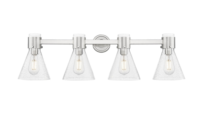 Innovations 464-4W-SN-G464C-7SDY Four Light Bath Vanity, Satin Nickel