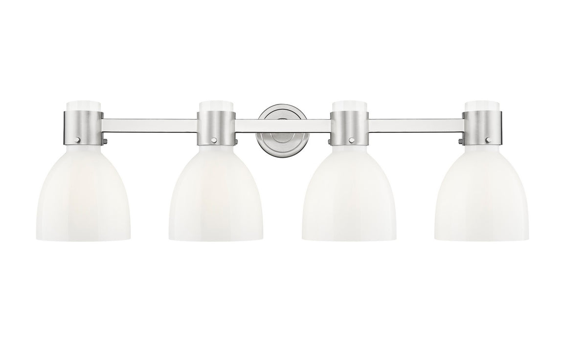 Innovations 464-4W-SN-G464D-7GW Four Light Bath Vanity, Satin Nickel