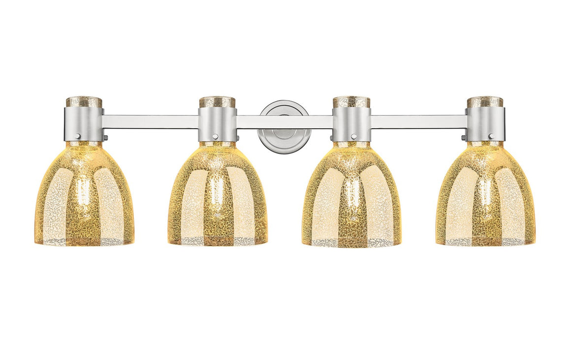 Innovations 464-4W-SN-G464D-7ME Four Light Bath Vanity, Satin Nickel