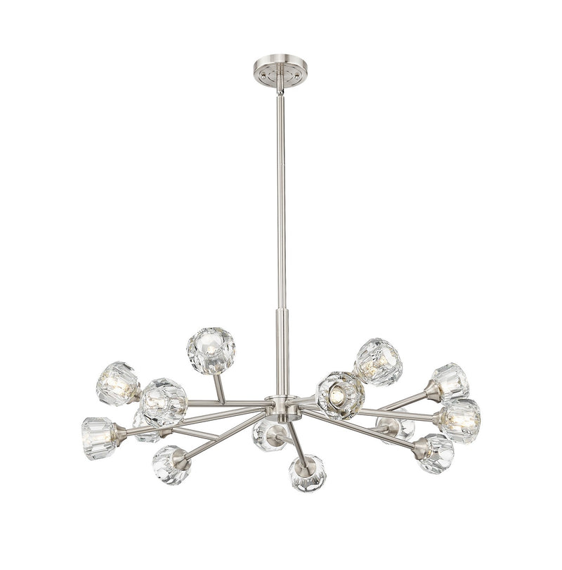 Innovations 465-14CR-SN-G465-CL 14 Light Chandelier, Satin Nickel