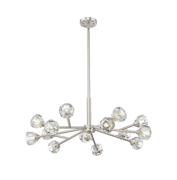 Innovations 465-14CR-SN-G465-CL 14 Light Chandelier, Satin Nickel