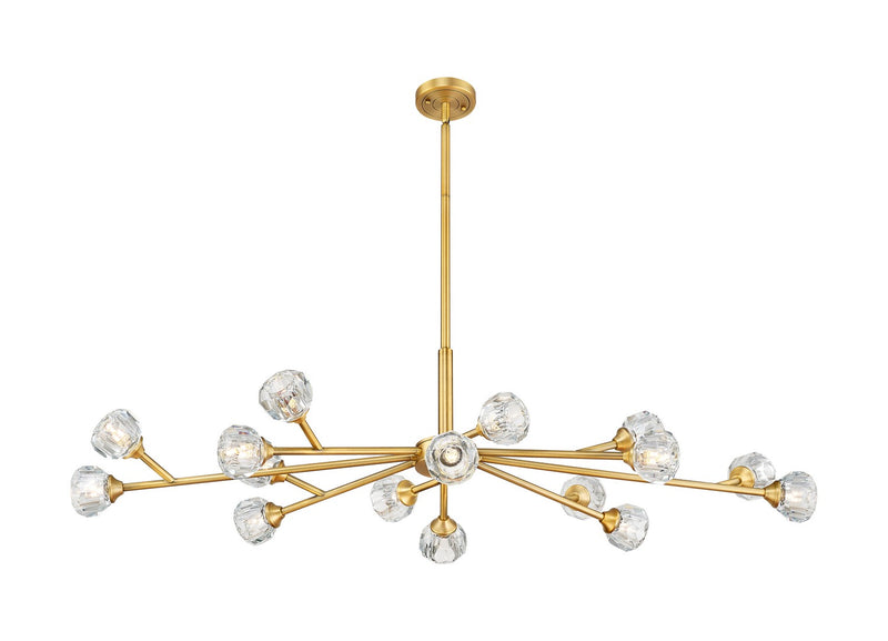 Innovations 465-16I-BB-G465-CL 16 Light Chandelier, Brushed Brass