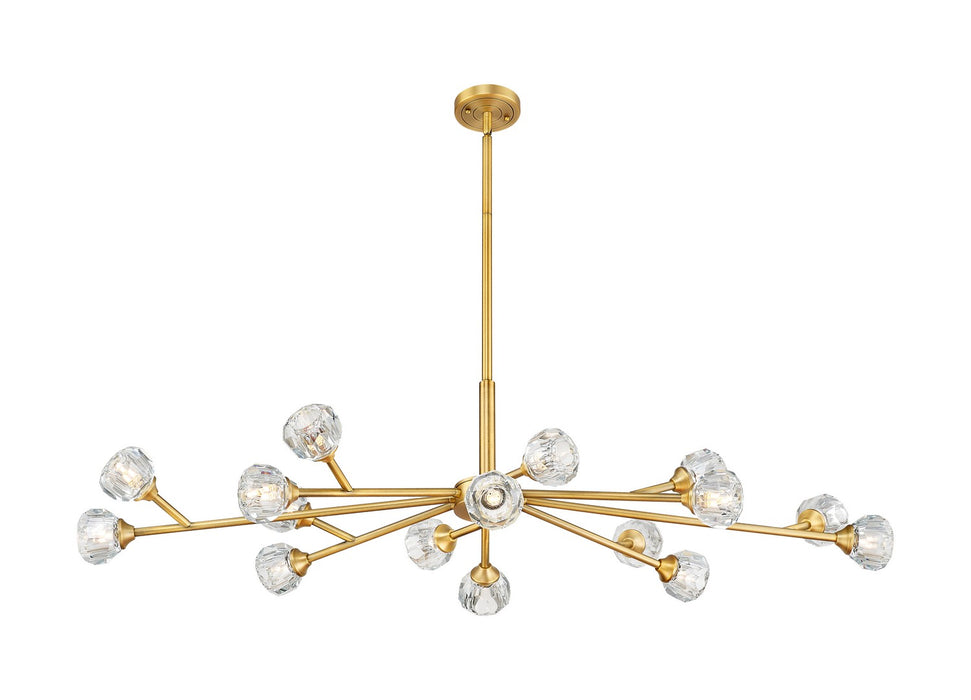Innovations 465-16I-BB-G465-CL 16 Light Chandelier, Brushed Brass