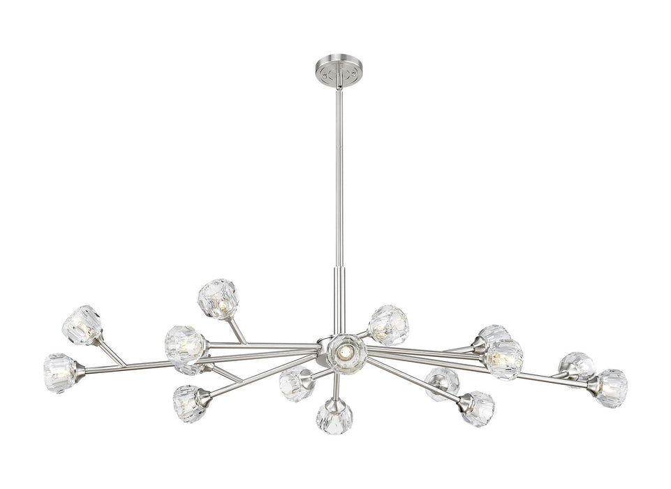 Innovations 465-16I-PN-G465-CL 16 Light Chandelier, Polished Nickel