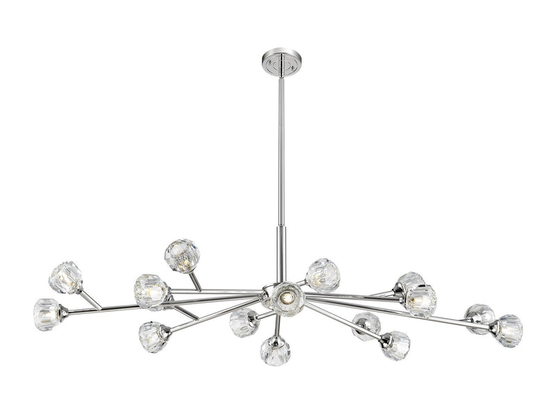 Innovations 465-16I-SN-G465-CL 16 Light Chandelier, Satin Nickel