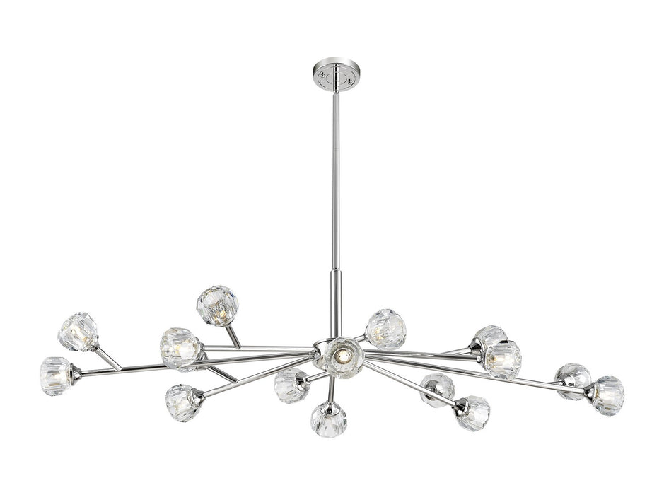 Innovations 465-16I-SN-G465-CL 16 Light Chandelier, Satin Nickel