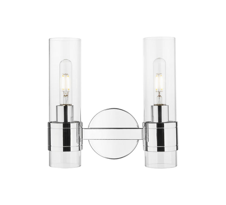 Innovations 467-2W-PC-G467-CL Two Light Bath Vanity, Polished Chrome
