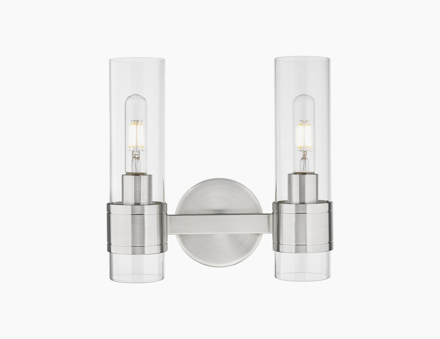 Innovations 467-2W-SN-G467-CL Two Light Bath Vanity, Satin Nickel