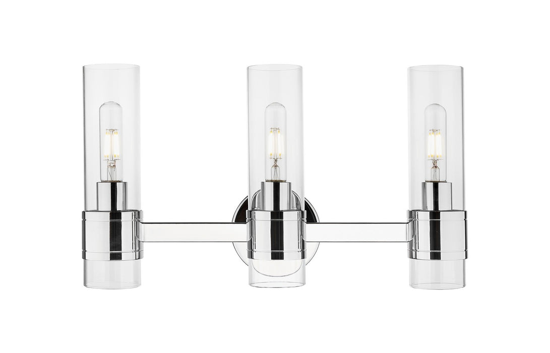 Innovations 467-3W-PC-G467-CL Three Light Bath Vanity, Polished Chrome