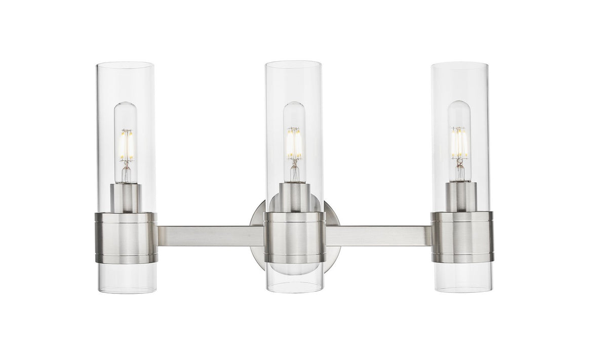 Innovations 467-3W-SN-G467-CL Three Light Bath Vanity, Satin Nickel