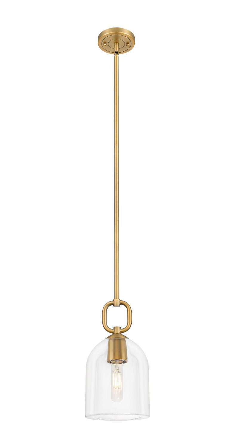 Innovations 485-1S-BB-G487-6CL One Light Pendant, Brushed Brass