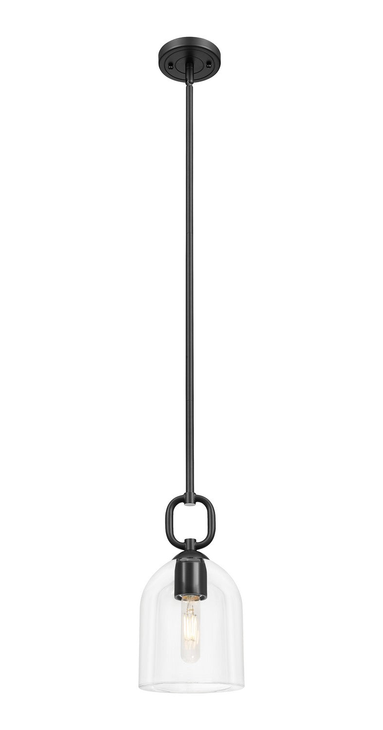 Innovations 485-1S-BK-G487-6CL One Light Pendant, Matte Black