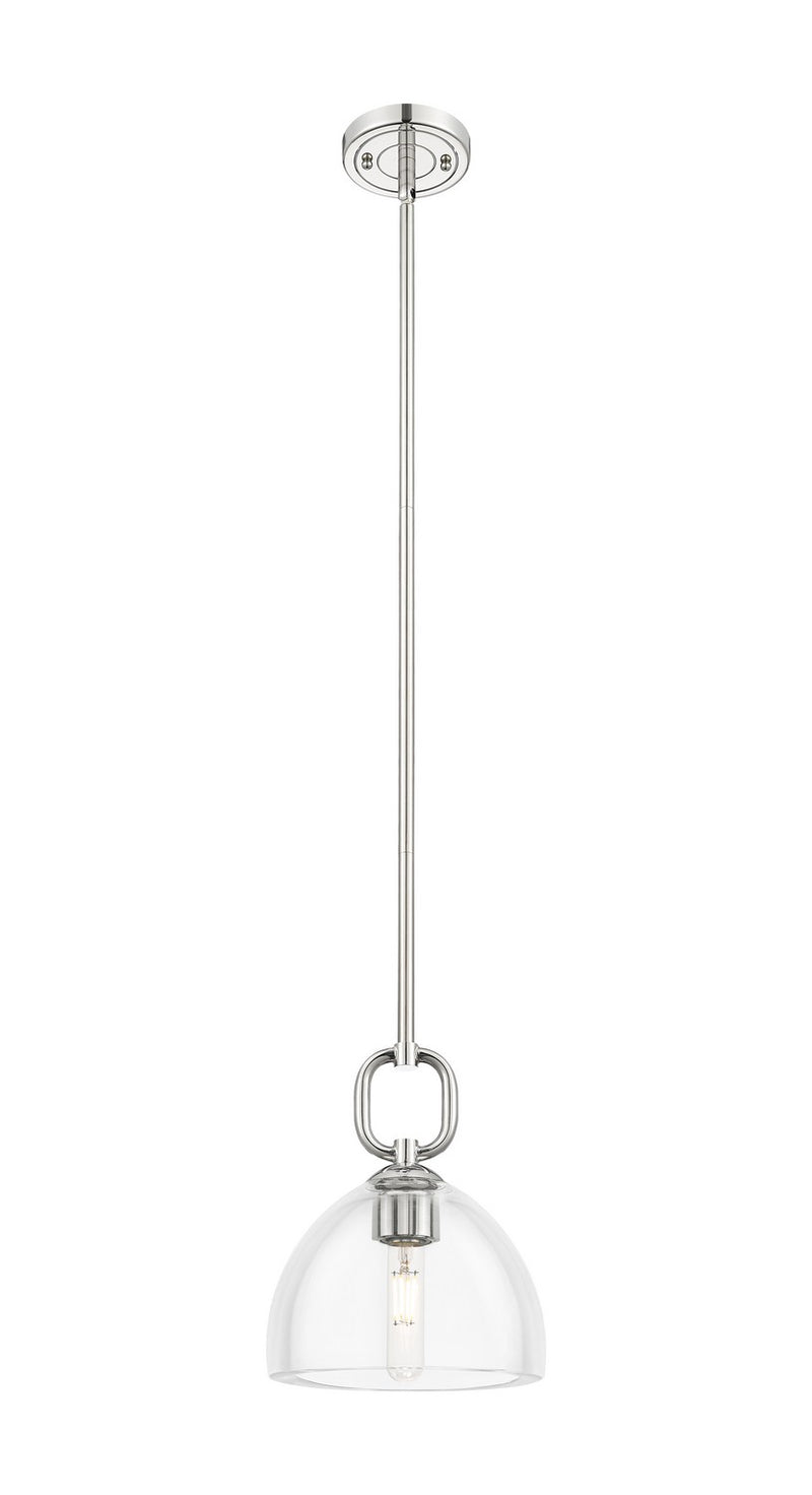 Innovations 485-1S-PN-G486-8CL One Light Pendant, Polished Nickel